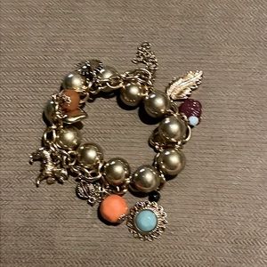 Golden charm bracelet